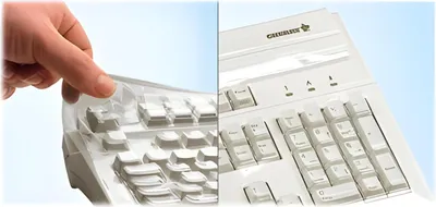 Zdjęcie produktu dla CHERRY WetEx, Osłona klawiatury, 0,25 mm, Przezroczysty