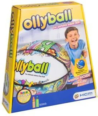 Produktbild von HCM Kinzel 55158 Ollyball Indoor-Spielball für Kinder und Eltern, Mehrfarbig, 32 cm