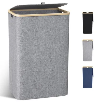 Faltbare Wäschewanne mit Deckel, 40L, platzsparend