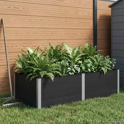 Image de Maison Exclusive - Potager surélevé noir 200 x 100 x 54 cm
