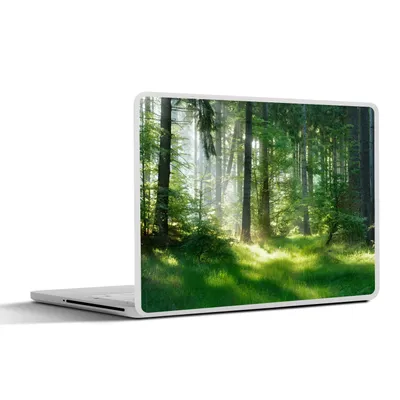 Produktbild von MuchoWow® Laptop Aufkleber Sticker Cover Natur - Bäume - Wald - Grün - Sonne - Gras - Pflanzen 32.5x23.5 cm - Sticker für Laptop - Selbstklebend