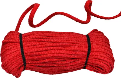 50m Baumwoll-Kordel geflochten 5 mm Baumwoll-Schnur Seil rot