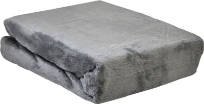 Produktbild von Teddy Flausch Winter Spannbettlaken Spannbetttuch 100x200cm Cashmere Touch Nicky Plüsch Chinchilla Offwhite Grau Anthrazit, Farbe:Grau