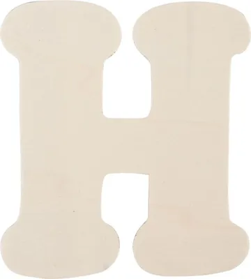 Image de Clayre & Eef lettre H en bois naturel 11 cm