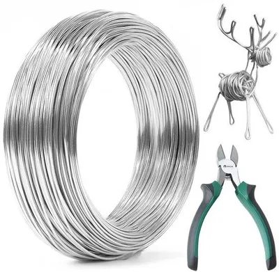 Produktbild von Aluminiumdraad 2 mm Zilverfarbe Sieradendraad für Schmuck und Dekorationen