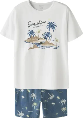 Produktbild von Name It Jungen Sommer Schlafanzug Set bestehend aus Kurzarm-Shirt und Shorts