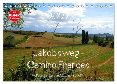 Produktbild von Jakobsweg - Camino Frances (Tischkalender 2027 DIN A5 quer), CALVENDO Monatskalender