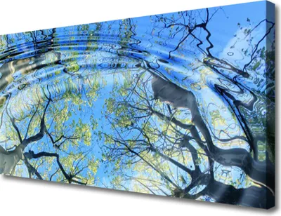 Produktbild von Tulup Leinwand-Bilder 100x50 Wandbild Canvas Kunstdruck Wasser Bäume Kunst