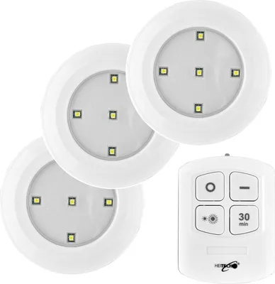 Zdjęcie produktu dla Zestaw 3 lampek LED HEITECH z pilotem zdalnego sterowania