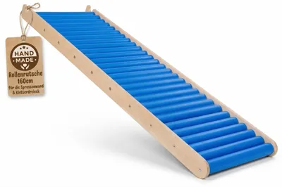 Produktbild von WoodsCraft - Indoor Rutsche [160cm] für Kletterdreieck, Sprossenwand Kinderzimmer | Kinderrutsche-Rollenrutsche: viele Sinneserfahrungen | Kinder Rutsche