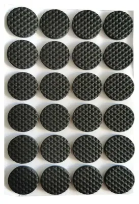 Obrázek produktu pro Podložky pod nábytek, protiskluzové, gumové, chrániče podlahy, vhodné pod nohy stolů a židlí (48 kusů, průměr: 2 cm)