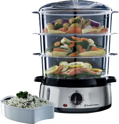 Produktbild von Russell Hobbs Cook@Home Dampfgarer edelstahl/schwarz; 19270-56