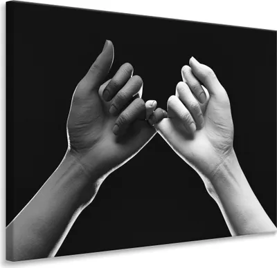 Produktbild von Muralo Leinwandbild Wandbild Canvas HÄNDE Abstraktion Wanddeko für Wohnzimmer Büro 70 cm x 50 cm