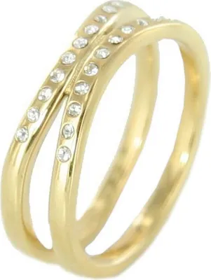 Produktbild von Skagen Damen Ring gold Zyrkonia JRSG027 S7 Gr. 54 (17,3)