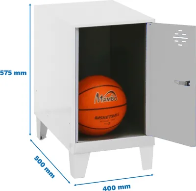 Image de Simonrack Vestiaire SIMONLOCKER DISM blanc, gris 8425437121296, 1 casier 40,0 x 50,0 x 57,5 cm