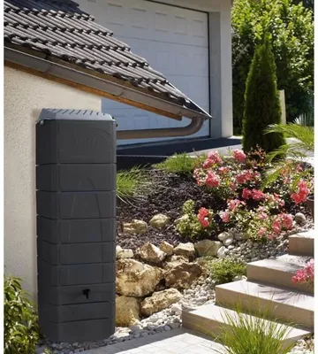 Productafbeelding van Wateropvangreservoir BELLI, 650 liter, voor wandmontage, antracietkleur