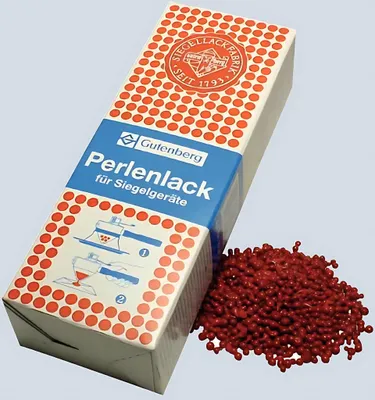 Produktbild von Gutenberg Siegellack Perlenlack zinnoberrot 500 g