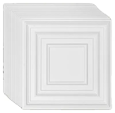 Produktbild von VEVOR Deckenpaneele, 12er-Set 605 x 605 mm, Deckenplatten aus hochwertigem PVC,
