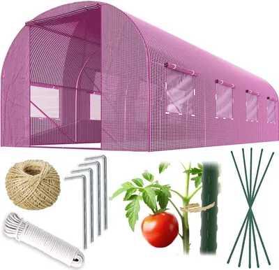 Produktbild von Gartentunnel 2,5 x 4 m (10 m²) rosa Plonos