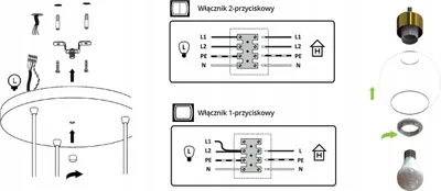 Zdjęcie produktu dla Lampa Wisząca Sufitowa Żyrandol Biała Szklane Kule White Belt EZ3 LED E27