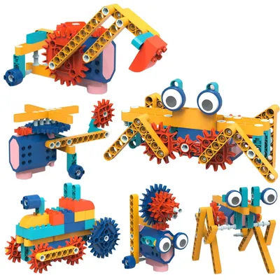 Produktbild von STEM Learning Toys 160 Piece Building Block Kids Construction Engineering Kit Toy Blocks Children Early Education Playset,Age 3+