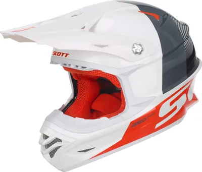 Produktbild von Scott 350 Pro Track Motocross Helm Grösse: XXL (63/64), Farbe: Weiß/Orange