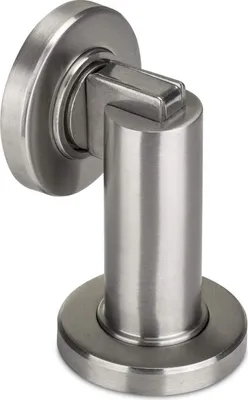 Obrázok produktu pre 1 x Magnetický držiak na dvere MAGNETO Nerezová oceľ Ø 50 mm Výška 90 mm Nárazník na dvere Vrátane upevňovacieho materiálu na montáž na stenu a podlahu