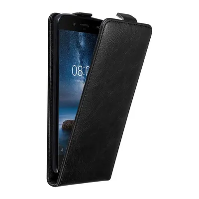 Obrázek produktu pro Cadorabo pouzdro pro Nokia 8 2017 Protective Cover in Black Flip Case Obal na mobilní telefon