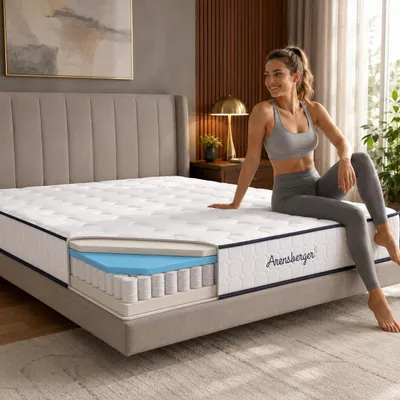 Produktbild von Arensberger LENA SPORT Taschenfederkernmatratze 140 x 200 cm | 21cm Sportmatratze H3 | Memoryschaum & Kaltschaum | Ergonomisch