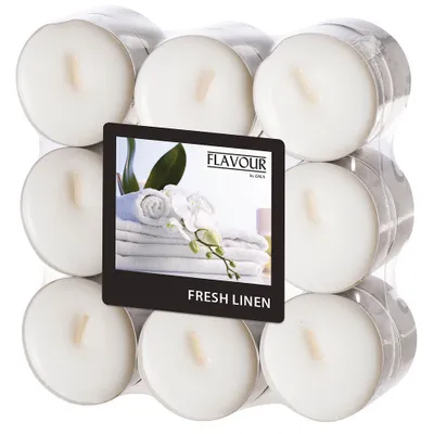 Produktbild von FLAVOUR by Gala Duft-Teelichter "Fresh Linen" 18 Stück