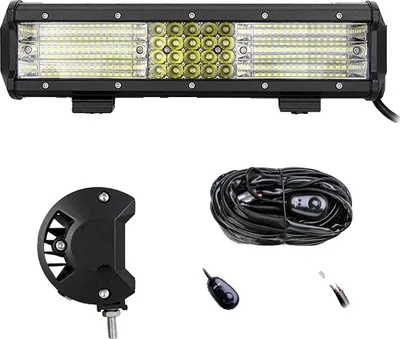 Obrázek produktu pro Pracovní světelný pás LED, čtyřřadý design, vysoký jas, 12 palců s drátem