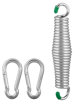 Produktbild von Hängemattenzubehör: Schwingfeder für Hängesessel und -matte mit 2 Karabinerhaken, bis 120 kg