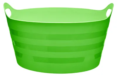 Image de Garronda 15 L - Seau en plastique souple, mangeoire, seau, bac de rangement, panier à linge (vert) GD-STIC-ElasticBasket