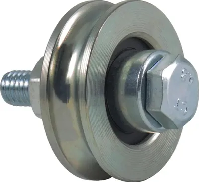 Immagine prodotto di Pulegge in acciaio con scanalatura circolare da 40 mm, modello 6001RS con cuscinetti a sfere, 20 kg (set da 2)