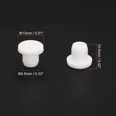 Produktbild von 12 Stš¹ck Silikon Gummistopfen Weiche Flexible Stopfen fš¹r 8-8,5 mm Loch Wei?