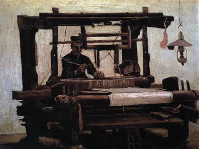 Zdjęcie produktu dla Vincent Van Gogh Art Print Obraz - Tkacz przy krośnie, 1884 (60 x 80 cm)