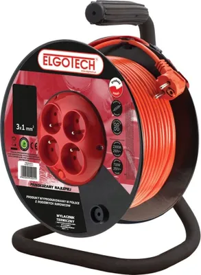 Obrázek produktu pro Uzemněný prodlužovací kabel 40m OMY 3x1 4xGS Elgotech PZB-40-40Y/1