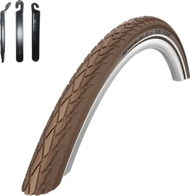 Produktbild von 1 x Schwalbe Road Cruiser Coffee Reflex Fahrradreifen Decke 47-622 (28 x 1.75) inkl. 3 Reifenheber