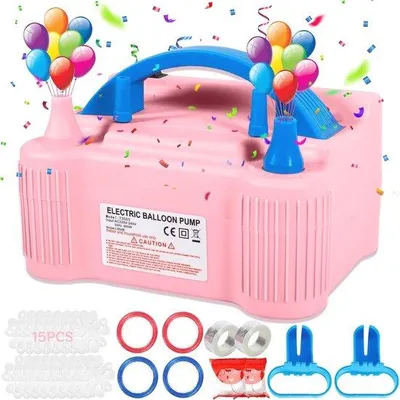 Produktbild von Elektrische Ballonpomp 600W mit Doppelmondstück - Ideal für Hochzeiten und Feiern