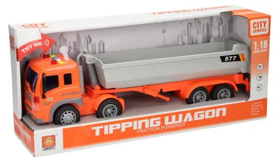 Produktbild von Spielzeug LKW mit Abfallcontainer, Licht und Sound, Müllwagen
