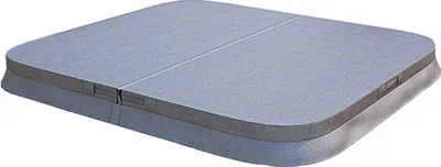 A closed hot tub cover on a white background.