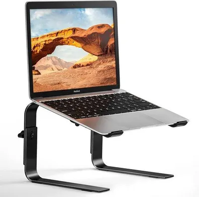 Image de Support d'ordinateur portable Famanu, ergonomique et réglable - Noir