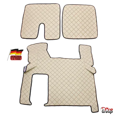 Image de Tapis de sol pour camion pour MAN TGX BEIGE Revêtement en cuir Eco Automatique 2010-17