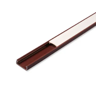 Obrázek produktu pro MasterLED LED Slim profil PVC 16x7mm hnědý 2m – plochý LED profil s mléčným krytem – mini lišta světelná lišta