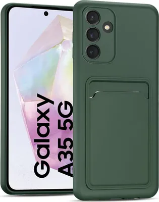 Obrázok produktu pre Puzdro na mobilný telefón pre Samsung Galaxy A35 5G cover silikónový ochranný kryt so slotom na kartu Slim Wallet Case, zelené