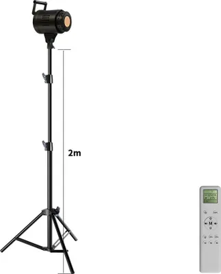 Produktbild von Fotografie COB Video Licht, Dimmbare Helligkeit, Einstellbare Farbtemperatur, 19M Stativ