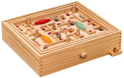 Produktbild von Philos Geschicklichkeitsspiel Labyrinth Holzspiel 35x31x9 cm Fotobox