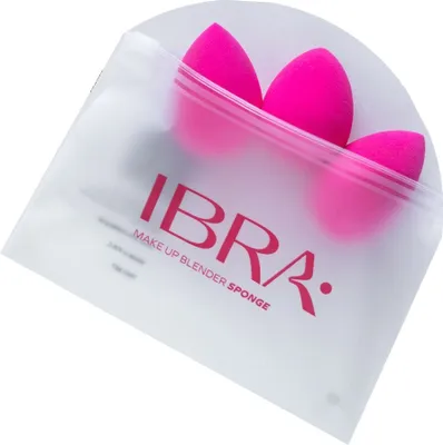 Produktbild von IBRA Makeup Makeup Blender Sponge – Set aus rosa Trio-Make-up-Schwämmen