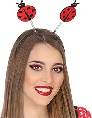 Produktbild von Stirnband Rot/Schwarz Marienkäfer Rot