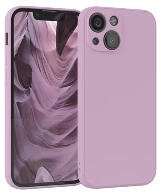 A purple iPhone 13 Mini case is shown from the front and side.